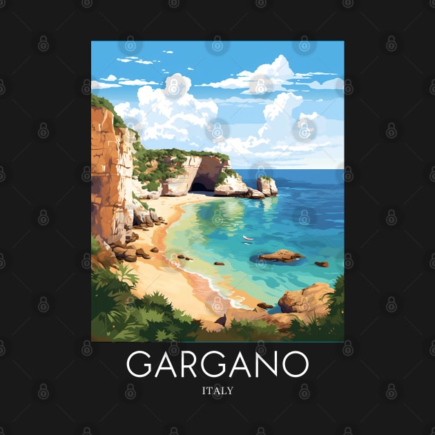 A Pop Art Travel Print of Gargano - Italy by Studio Red Koala