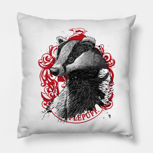 Loyalty and Fairness sumi e Pillow by DrMonekers