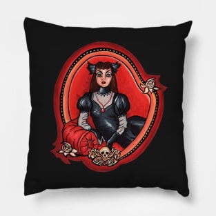 Haunted Mansion Cat Lady Pillow