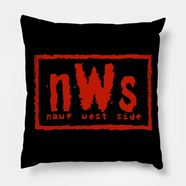 "Nawf West Side" San Antonio (Red) Pillow by ceehawk