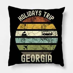 Holidays Trip To Georgia, Family Trip To Georgia, Road Trip to Georgia, Family Reunion in Georgia, Holidays in Georgia, Vacation in Georgia Pillow