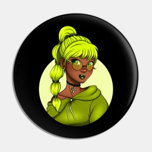 Neon Girl Pin