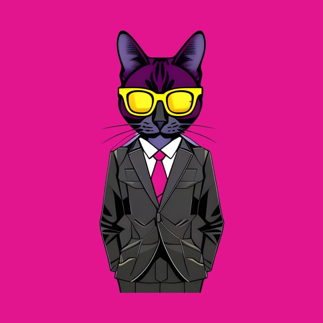 Cat Boss In Elegant Suit by Liesl Weppen