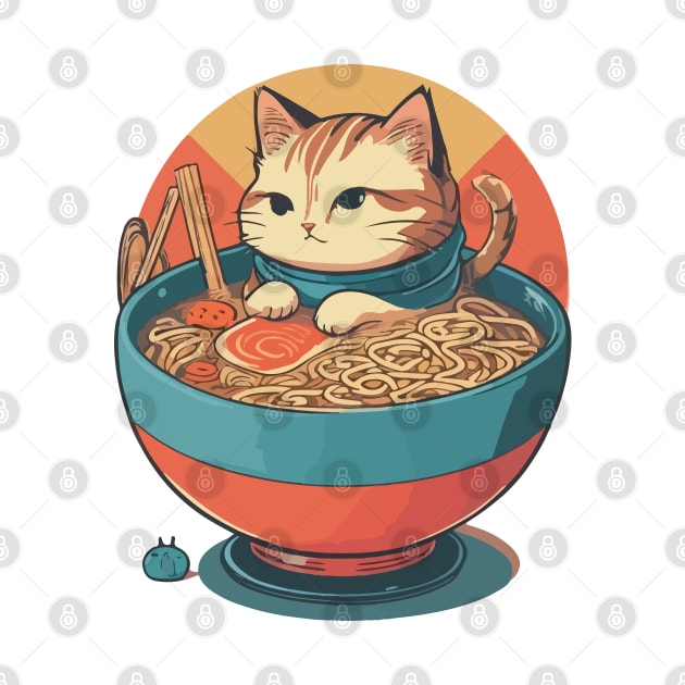 Ramen cat by Moulezitouna