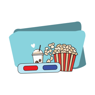 Virtual Movie Night Popcorn | Passion 3D Glasses T-Shirt