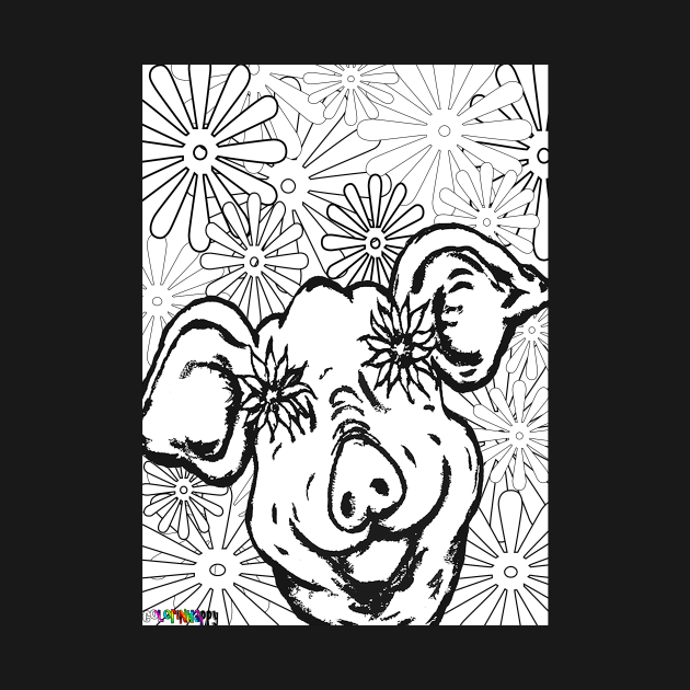 Petals Pig by colorinhappy