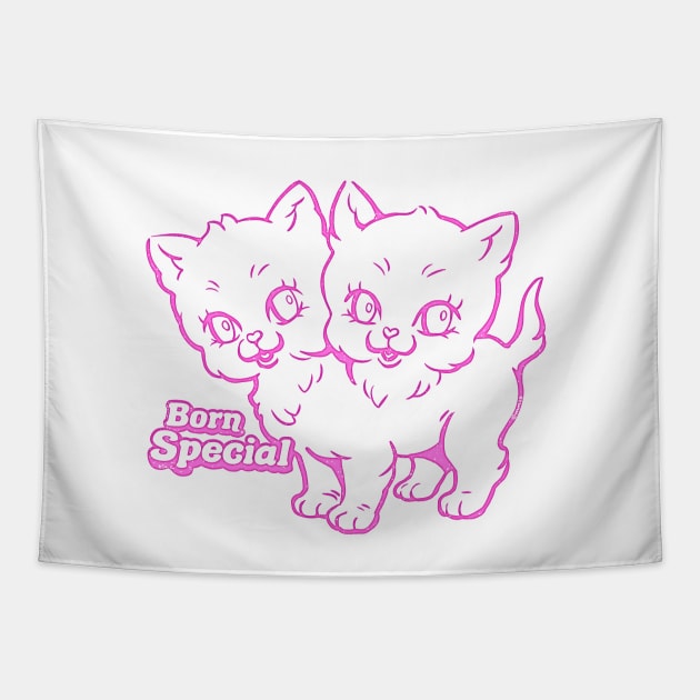 Two Headed Kitty - Born Special Tapestry by Marianne Martin