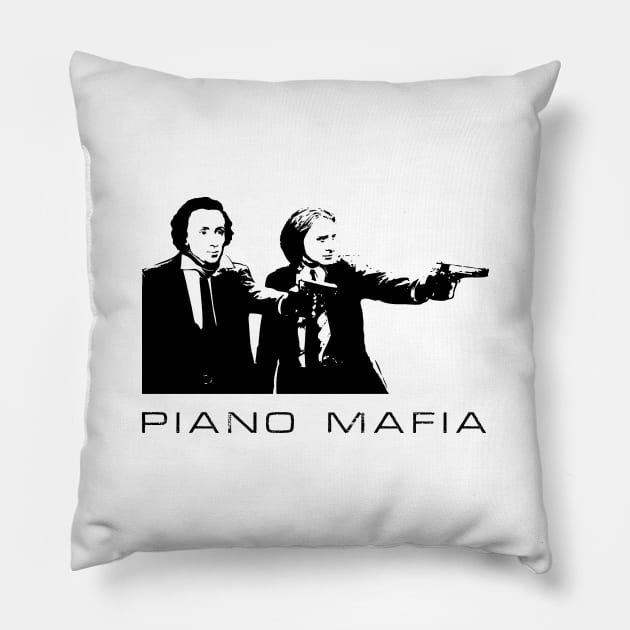 Piano Mafia - Chopin, Liszt Pillow by vivalarevolucio