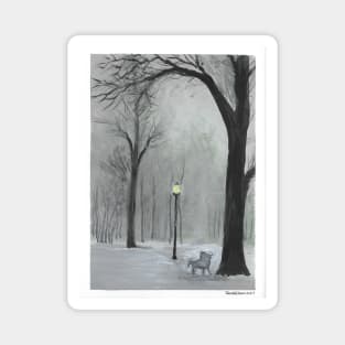 Winter Lamppost Magnet