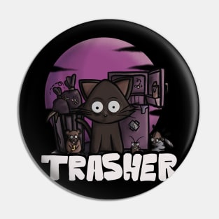 Cat and Trash Pin