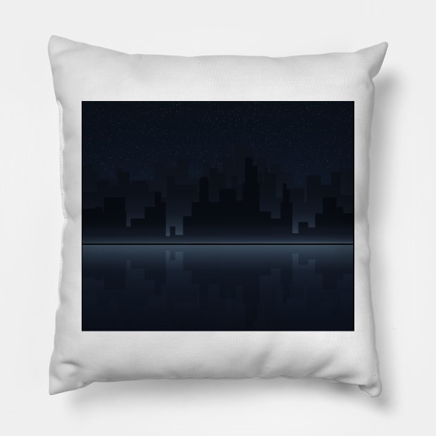 Cityscape Pillow by BeCreativeArts