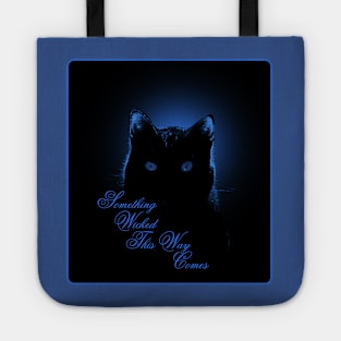 Something Wicked This Way Comes Blue Cat Tote