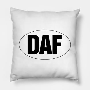 DAF - Black On White. Pillow