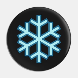 Blue Winter Snowflake Pattern Pin