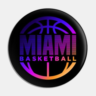 Miami Basketball Pin