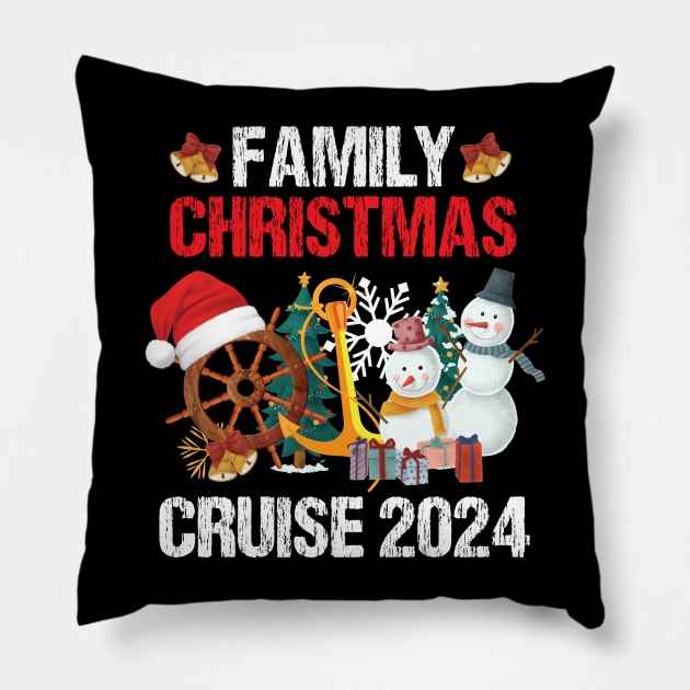 2024 Family Birthday Cruise Vacation Matching Group Pillow by printalpha-art