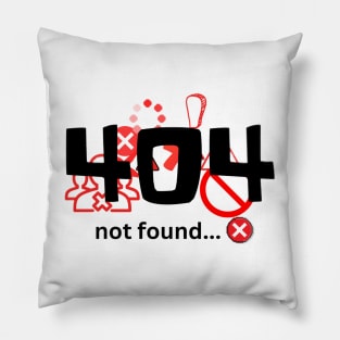 404 error tshirt Pillow