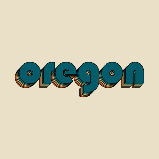 Oregon // Oregon Retro Rainbow Typography Style // 70s T-Shirt