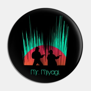 Miyagi and daniel retro Pin