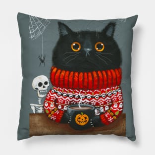 Waiting For Halloween Pillow