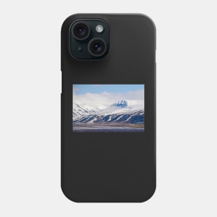 Snow Covered Mountains on Arctic Spitsbergen Phone Case