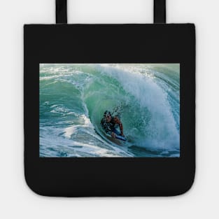 Bodyboarder in action Tote