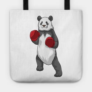 Panda as Boxer with Boxing gloves Tote