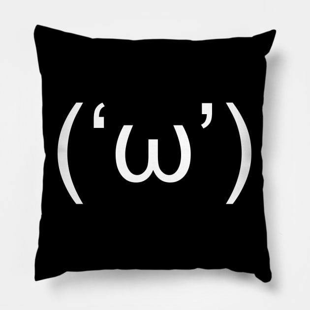 (‘ω’) Cat Face - inverted Pillow by CCDesign