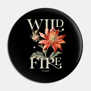 Red Wildflores bouquet Pin