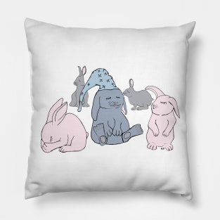 Sleeping Rabbits Pillow