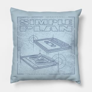 Simple Plan - Technical Drawing Pillow