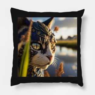 Reflecting Cat Pillow