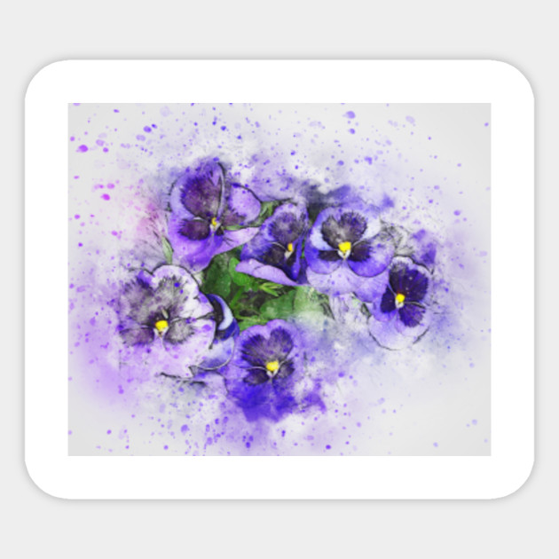 Beautiful Flowers Bouquet Flowers Painting Sticker Teepublic