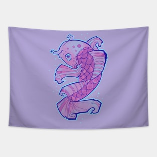 koi karp fish neon effect Tapestry