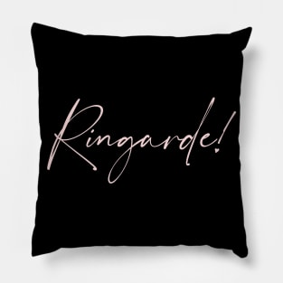 Ringarde- Basic B written in a subtle pink, perfect for the darker backgrounds Pillow
