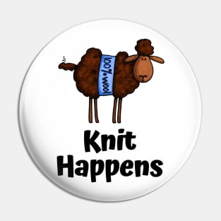 Knit Happens (Dark Sheep) Pin