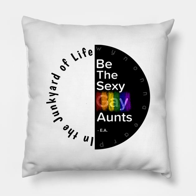 Gay aunts(pride color) Pillow by Colettesky