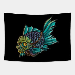 Skull fish Tapestry