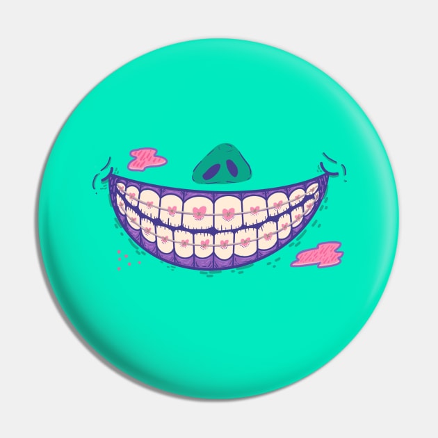 Kawaii zombie Smile Pin by Fluffymafi