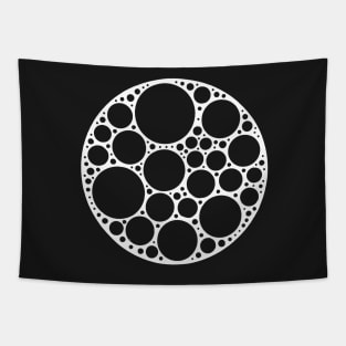 Circles Polka Dot Moon Modern Minimal Design Tapestry