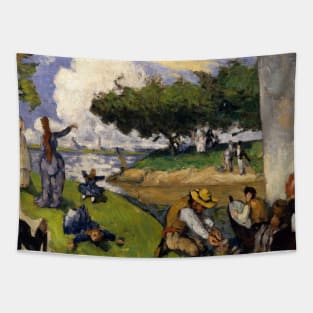 The Fishermen (Fantastic Scene) by Paul Cezanne Tapestry