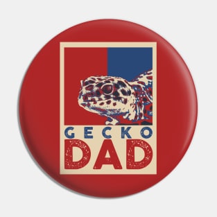 Gecko Dad Pop Art Style Pin