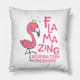 Flamazing Respiratory Therapist - Flamingo Pillow