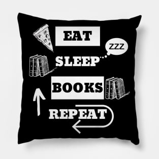 bookworm eat sleep books repeat Pillow