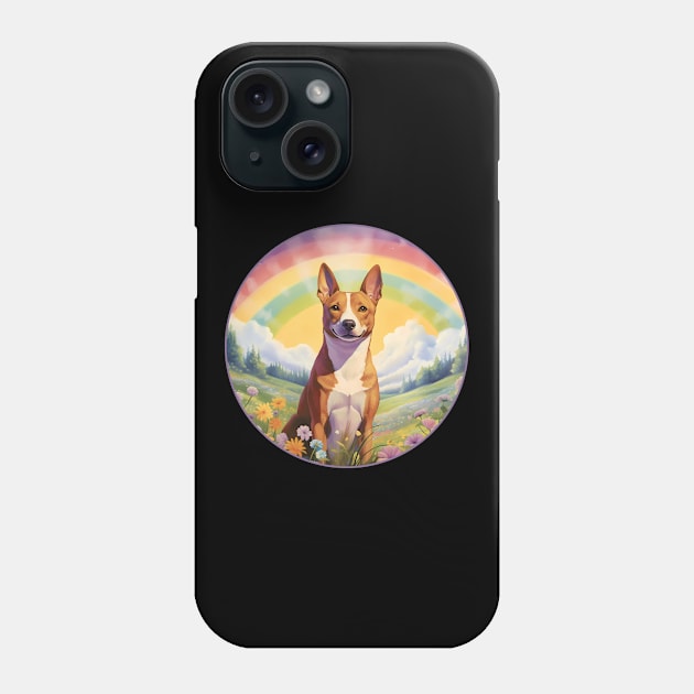 Basenji Memorial Rainbow Bridge Colorful Dog Art Phone Case by Sports Stars ⭐⭐⭐⭐⭐