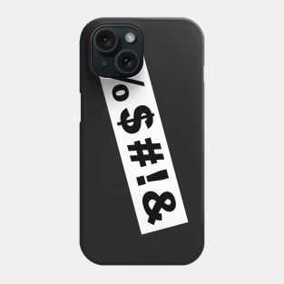 Symbol Swearing %$#!& On White Tape Phone Case