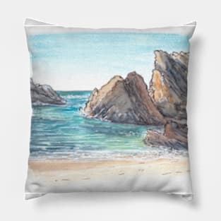 Porto Covo Beach Portugal Pillow