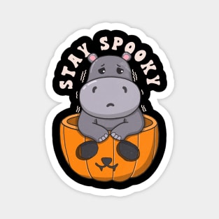 Cute Hippo Stay Spooky Magnet