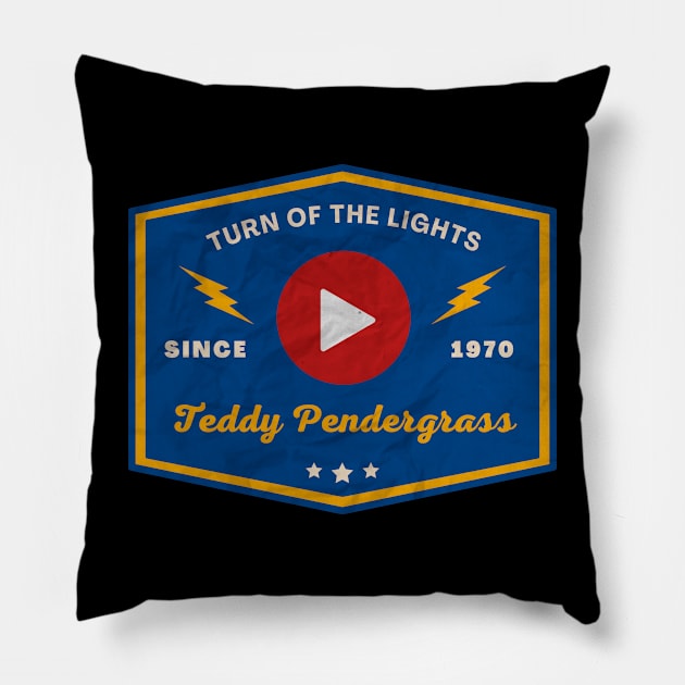 Teddy Pendergrass // Play Button Pillow by Blue betta