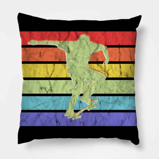 Sidewalk Surfer Pillow by Little Birds